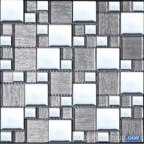 mosaico de estilo cinza de aço inoxidável